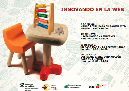 Imagen de la portada del folleto anunciador del ciclo 'Innovando en la web'