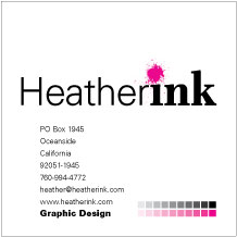 Heather Ink preliminary business card