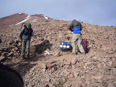 our makeshift platform on the ridge