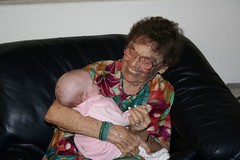 With Great Grandma Pat