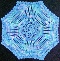 Blue Variegated Doily