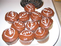 Super Bowl cupcakes I made