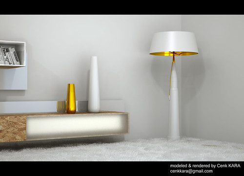 Living Room Bullet Lamp - Rendering
