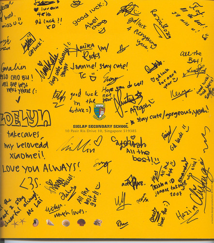 autographs on yearbook