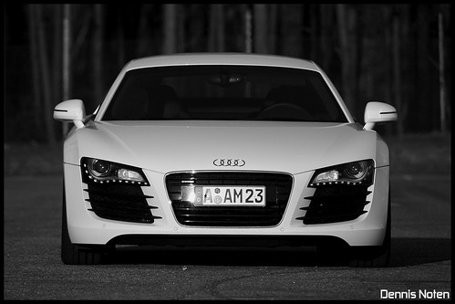 Audi R8 | Black and white | by Denniske