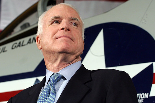 Senator John McCain during a campaign stop in Richmond, Virginia