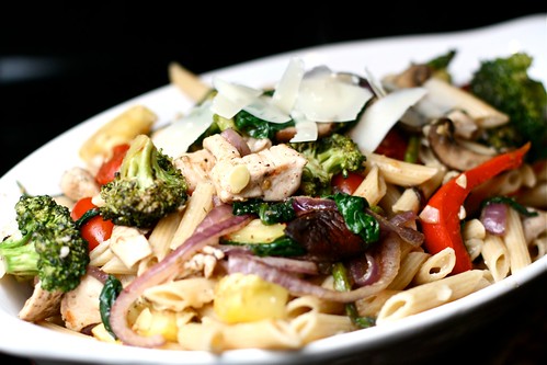 Roasted Vegetable and Chicken Pasta
