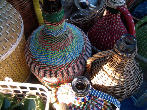 Wire-wrapped bottles, Ecasri Market