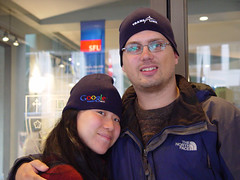 Karen and I Wearing Our TransLink/Google Transit Hats