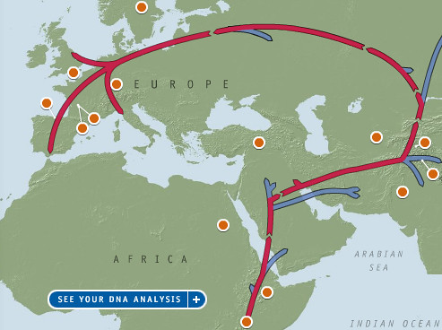 DNA migration Map
