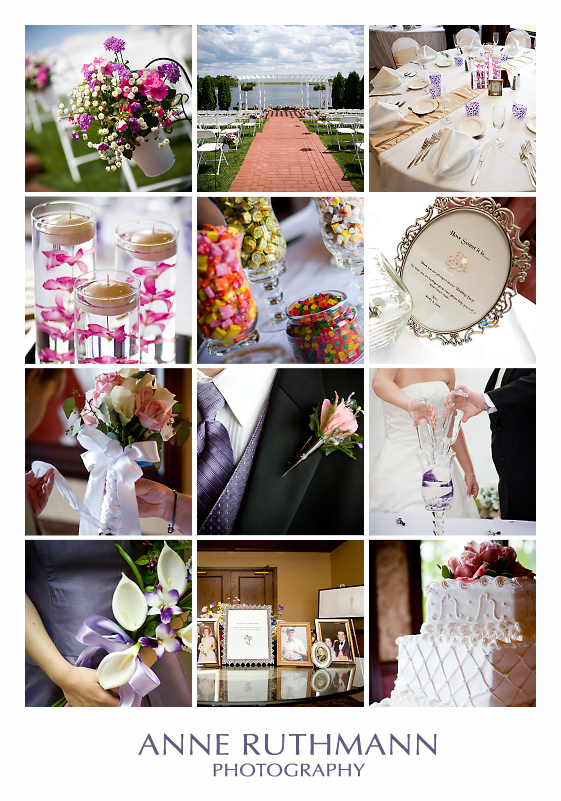 Purple Pink Wedding Detail Inspiration Board