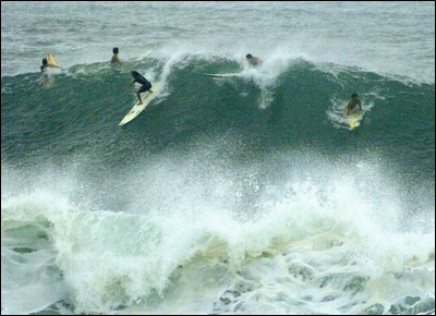 40' waves in Waimea, Hawaii