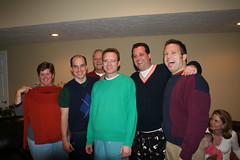 Kris, Kevin, Dan, Dave, Jon rocking sweaters
