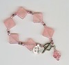 vintage pink glass bracelet