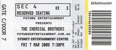 Chemical Brothers ticket