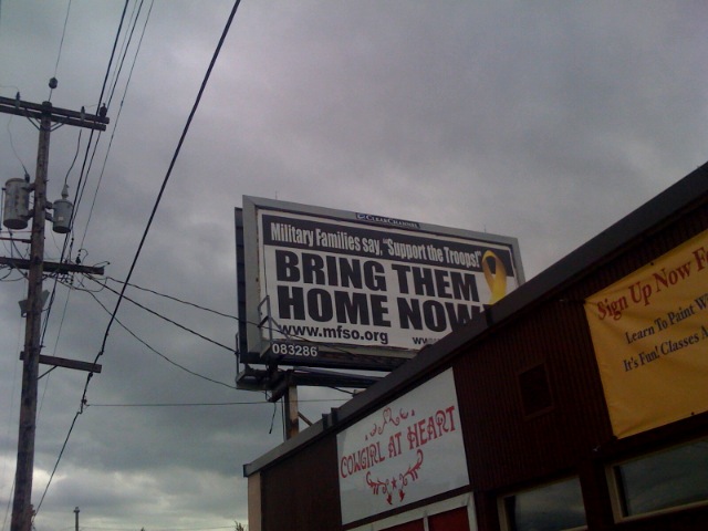 Billboard in Sellwood near SE 17th and Tacoma.