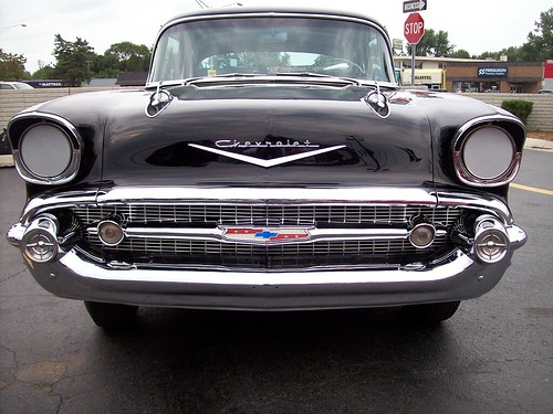 The 3957 Chevy Black Widow face shot