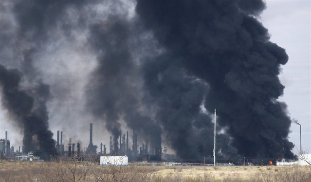 Texas Oil Refinery Explosion by thru this lens