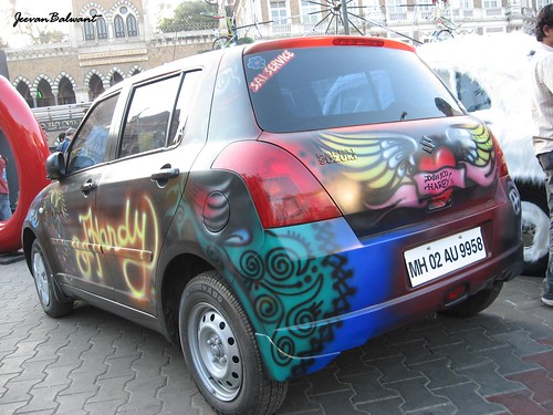 Modified Maruti Swift jeevan balwant Tags india color colour art car 