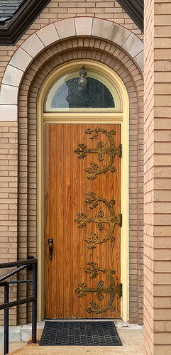 Saint Anthony of Padua Roman Catholic Church, in Saint Louis, Missouri, USA - exterior door