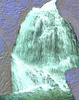 Plastic Waterfall in Neon Rocks