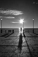 Love, Backlit, On The Pier At Sunrise