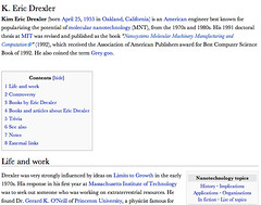 Eric Drexler on Wikipedia - before