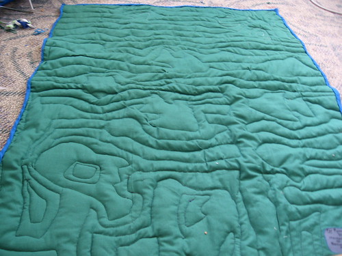 Back of finished quilt