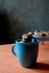 Coffee cookies and hazelnut