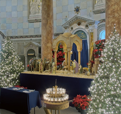 Cathedral Basilica of Saint Louis, in Saint Louis, Missouri, USA - Christmas Crèche