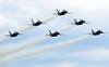 Blue Angels delta formation approach