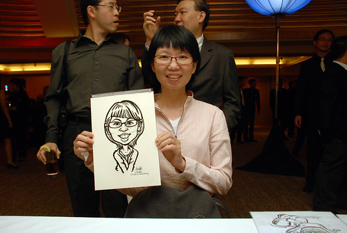 caricature live sketching for Great Eastern Achievers Nite 2011 - 3