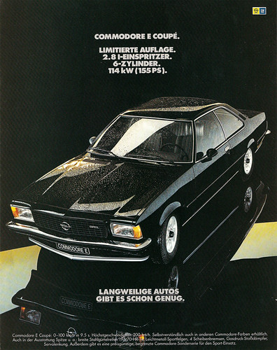 Reklame Opel Commodore E 1977 