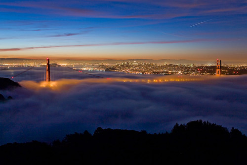 Golden Gate Bridge before sunrise- San Francisco