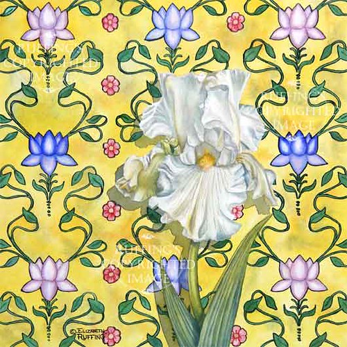 "Music Box" ER16 by Elizabeth Ruffing White Iris Floral