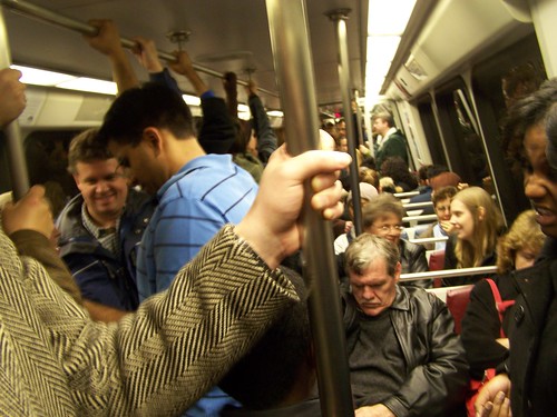 Crush on a weekend 4 car WMATA subway train
