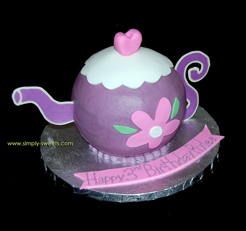 Purple Teapot Cake Rylees Birthday
