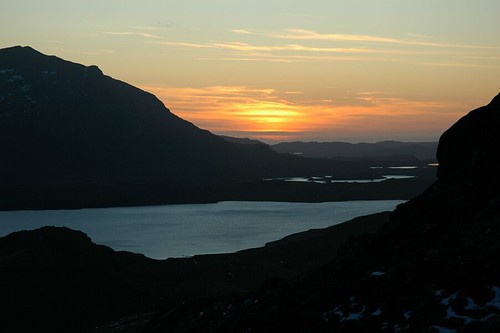 Sunset across Fionn Loch