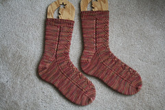 Lace and Cable Socks 112507