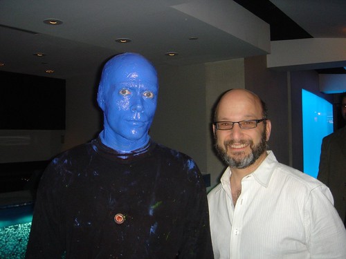 Alan K'necht with a Blue Man