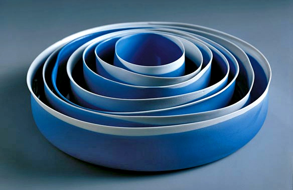 Blue bowls by Piet Stockmans