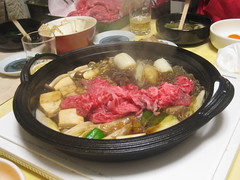 Sukiyaki with meat