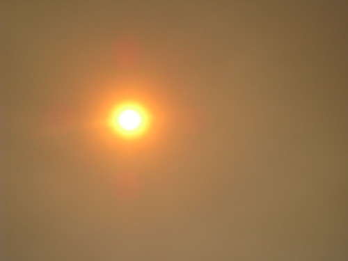 Sun in the Santa Cruz Fire Smoke
