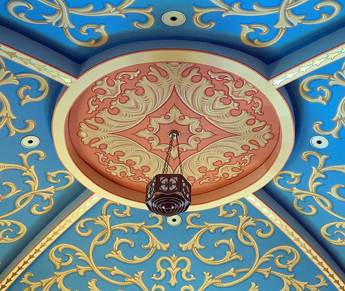 Saint Mary of the Barrens Roman Catholic Church, in Perryville, Missouri, USA - baptistery ceiling