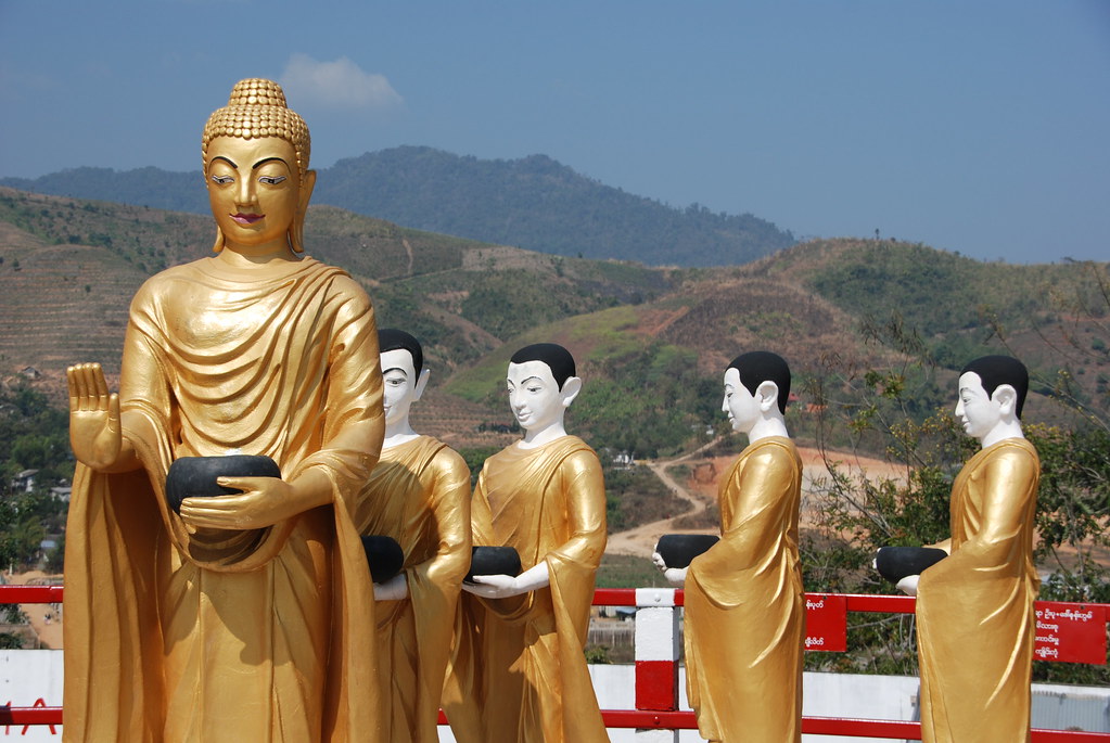 Procession of Buddhist statues