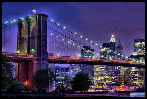 Brooklyn Bridge and Lower Manhattan par Johnny Blough's K10D