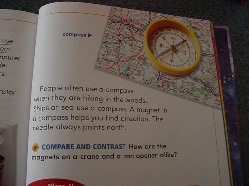 Science textbook error: Compasses do NOT have magnets in them!