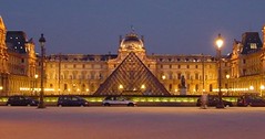 the Louvre, with I.M. Pei's pyramid