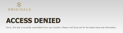 Zune - Access Denied