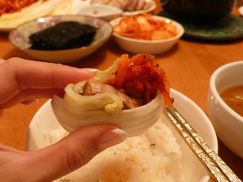 韓式泡菜包豬肉正統吃法